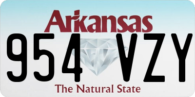 AR license plate 954VZY