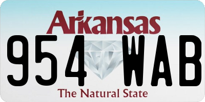 AR license plate 954WAB