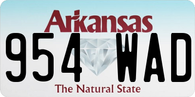 AR license plate 954WAD