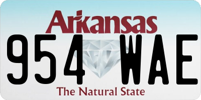 AR license plate 954WAE