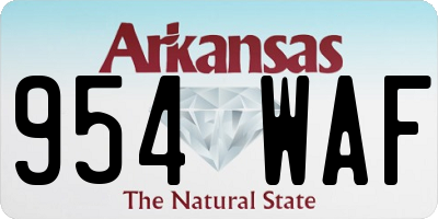 AR license plate 954WAF