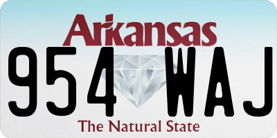 AR license plate 954WAJ