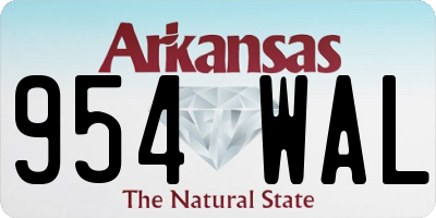 AR license plate 954WAL