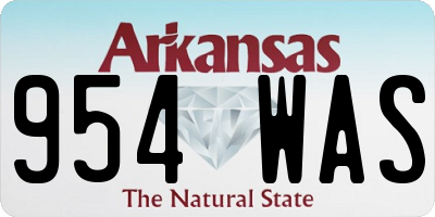 AR license plate 954WAS