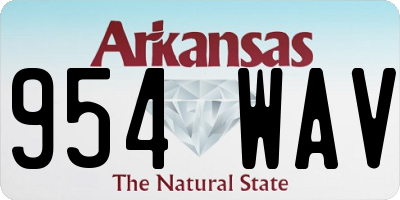 AR license plate 954WAV
