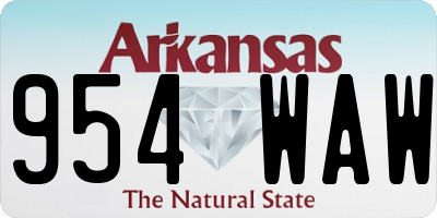 AR license plate 954WAW