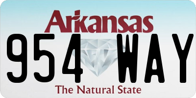 AR license plate 954WAY