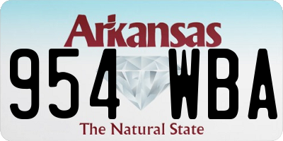 AR license plate 954WBA
