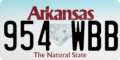 AR license plate 954WBB
