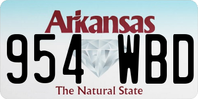 AR license plate 954WBD