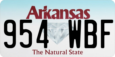 AR license plate 954WBF