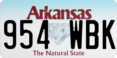 AR license plate 954WBK