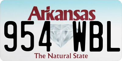 AR license plate 954WBL