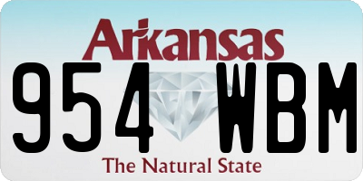 AR license plate 954WBM