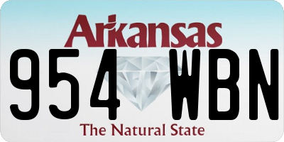AR license plate 954WBN