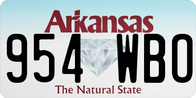 AR license plate 954WBO