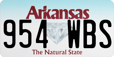 AR license plate 954WBS