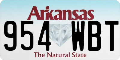 AR license plate 954WBT