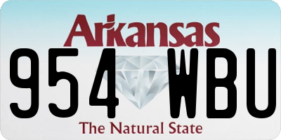 AR license plate 954WBU