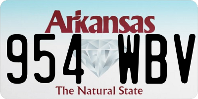 AR license plate 954WBV
