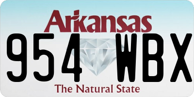 AR license plate 954WBX