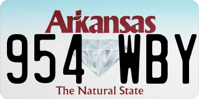 AR license plate 954WBY