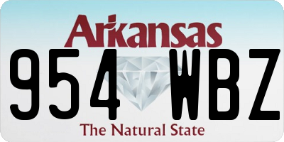 AR license plate 954WBZ