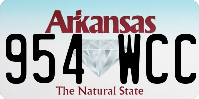 AR license plate 954WCC