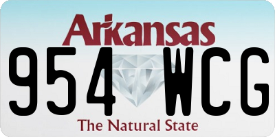 AR license plate 954WCG