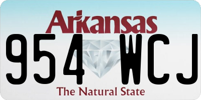 AR license plate 954WCJ