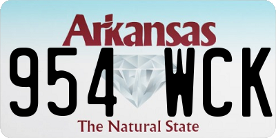 AR license plate 954WCK