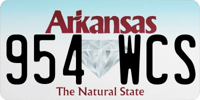 AR license plate 954WCS