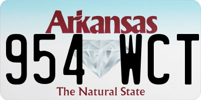 AR license plate 954WCT