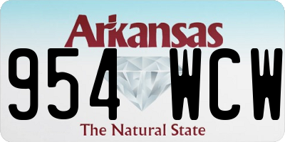 AR license plate 954WCW