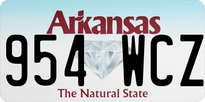 AR license plate 954WCZ