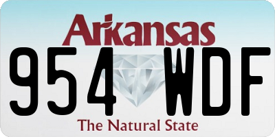 AR license plate 954WDF