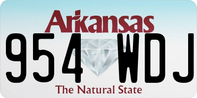 AR license plate 954WDJ