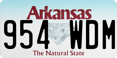 AR license plate 954WDM
