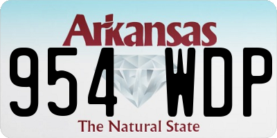 AR license plate 954WDP