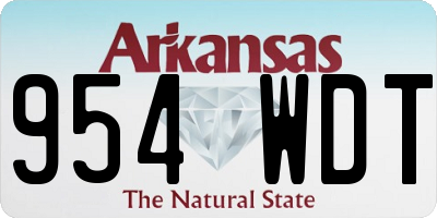 AR license plate 954WDT