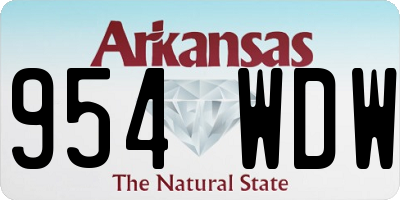AR license plate 954WDW