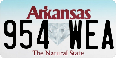 AR license plate 954WEA