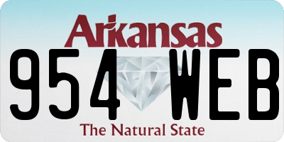 AR license plate 954WEB