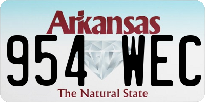 AR license plate 954WEC