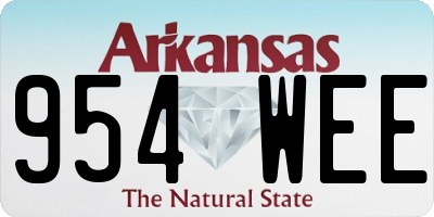 AR license plate 954WEE