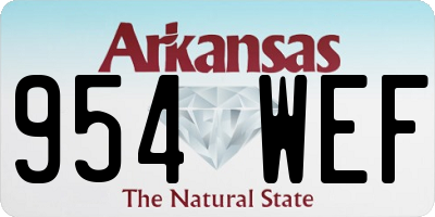AR license plate 954WEF