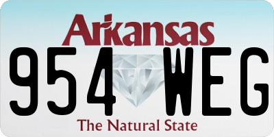 AR license plate 954WEG