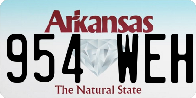 AR license plate 954WEH