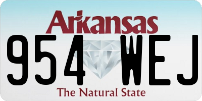 AR license plate 954WEJ