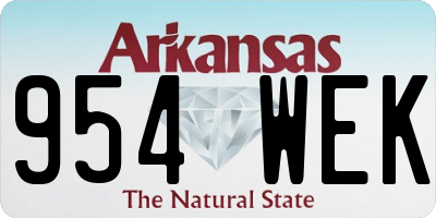 AR license plate 954WEK